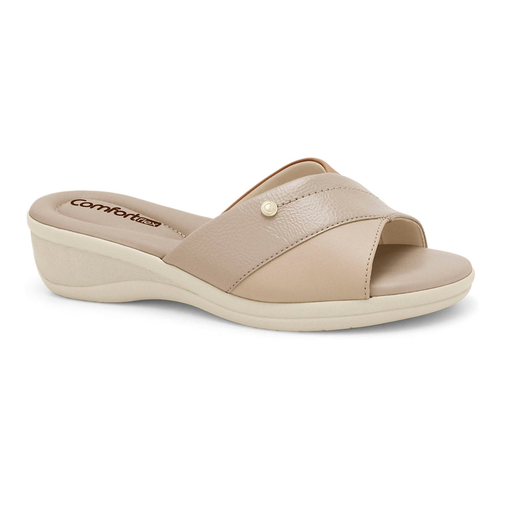 TAMANCOS EM SINTETICO FEMININO SOLADO SINTETICO - NAPA BLESS PLUS/ALMOND