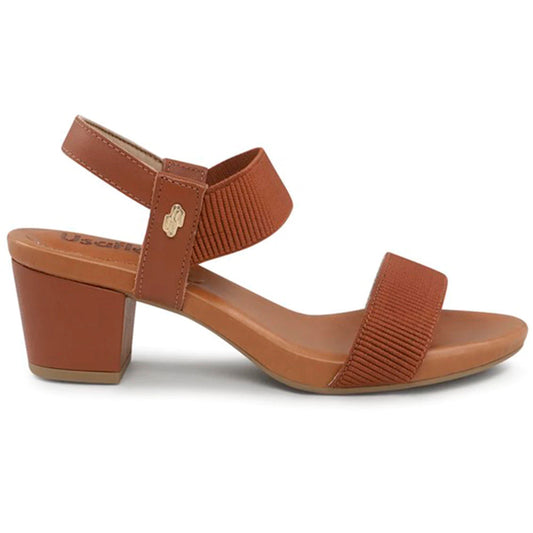 SANDALIA SALTO BLOCO CANELA