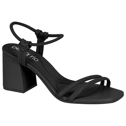 Sandália Feminina Beira Rio Preto Tira Pronta Pele Strech