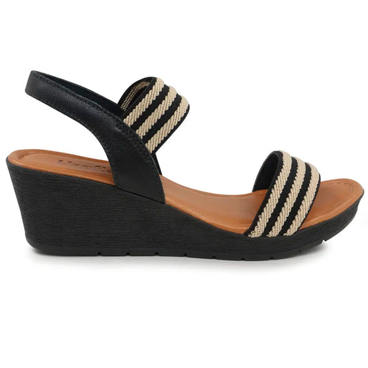 SANDALIA PLATAFORMA ELASTICO PRETO