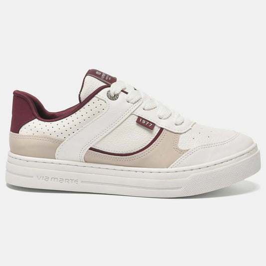 TENIS 281-004-01 EM SINTE MILK/BRANCO/BEGE/MI