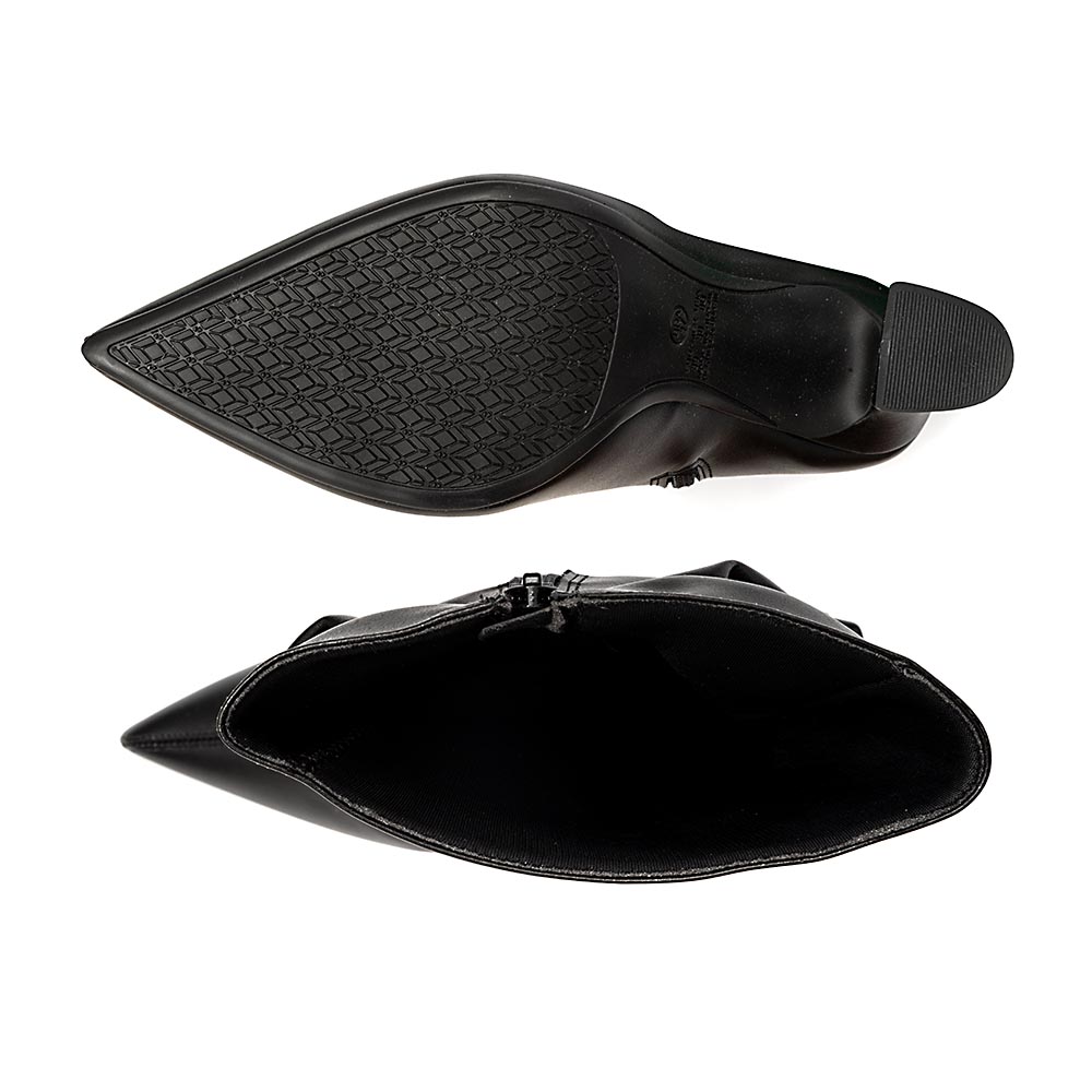 Bota Slouchy Salto Fino Preto