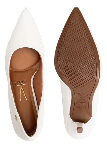 Scarpin Vizzano Salto Fino Pelica Branco