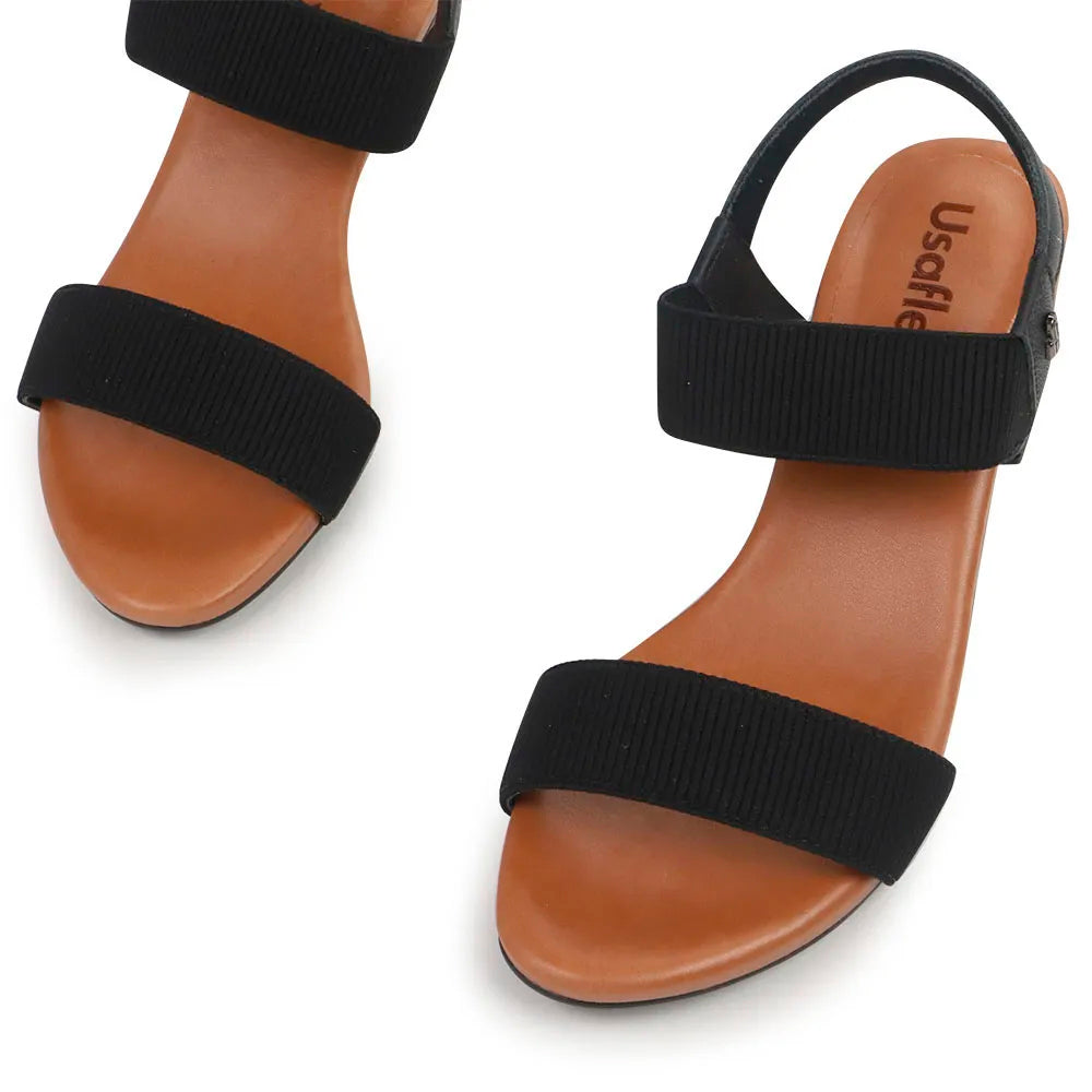 SANDALIA SALTO BLOCO PRETO