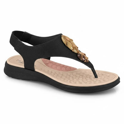Sandália Feminina Modare Rasteira Ortopédica Ultraconforto Elástico Pedraria Confortável Original