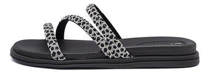 Pepete Feminina Beira Rio Tiras Strass Ounce Brilho