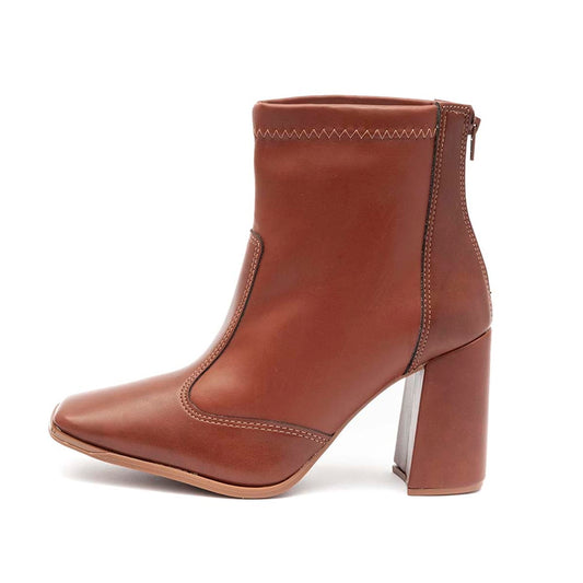 Bota Feminina Vizzano Salto Grosso Pinhão