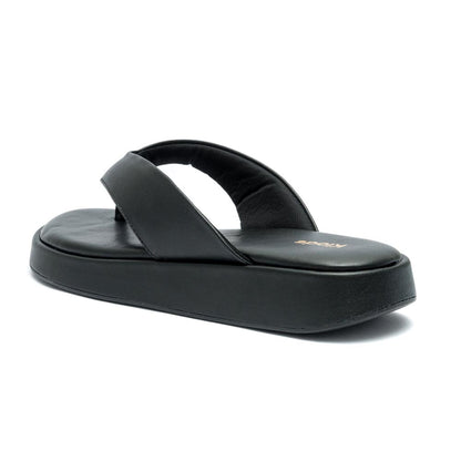 Chinelo Flatform Preto Klode Feminino Confortável