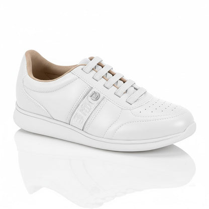 TENIS FEM BRANCO 99/PRATA 7358.233.27897.17159-NP PELE STRECH/NP FLOA NAT/MET PREM