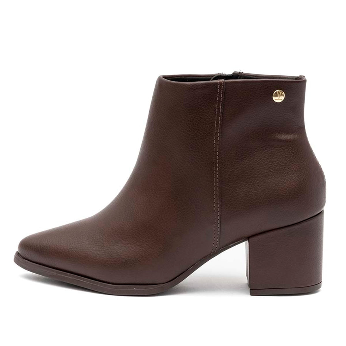 Bota Feminina Vizzano Salto Grosso Café
