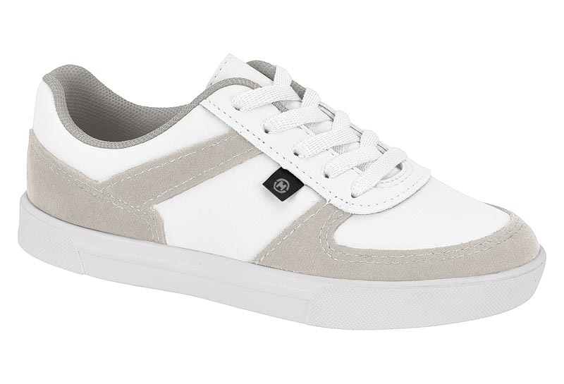 SAPATO CASUAL INFANTIL CABEDAL SINTETICO BRANCO 99/CINZA 788 2801.168.17063.73207-NAPA FLOTER RUSTICO NEO/CAMURCAO