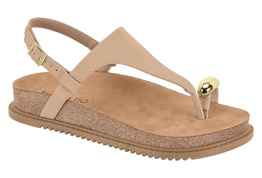 SANDALIA FEM BEGE 435 tam: 34 8524.109.29416.29452-NOBUCK LISBOA
