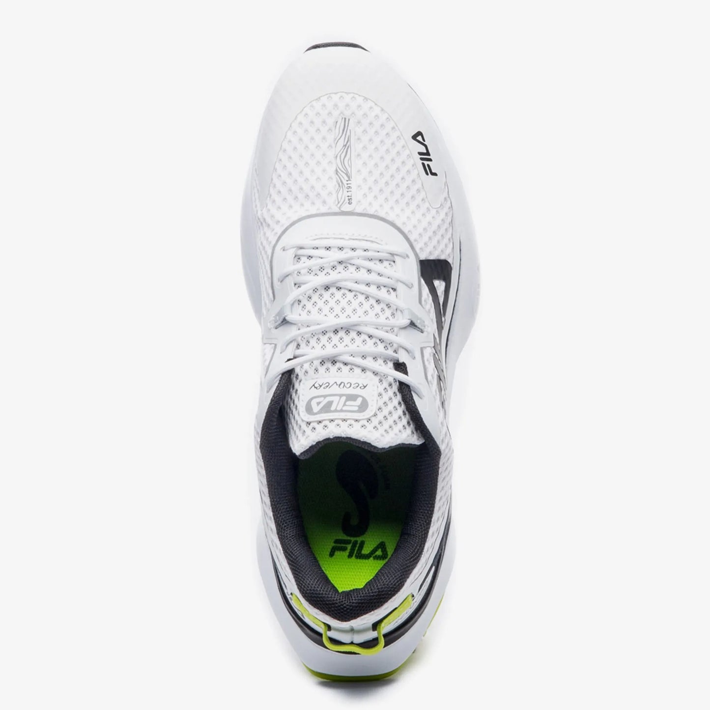 11J728X-TENIS FILA RECOVERY MASCULINO-BCO/PTO/VRDL-6680