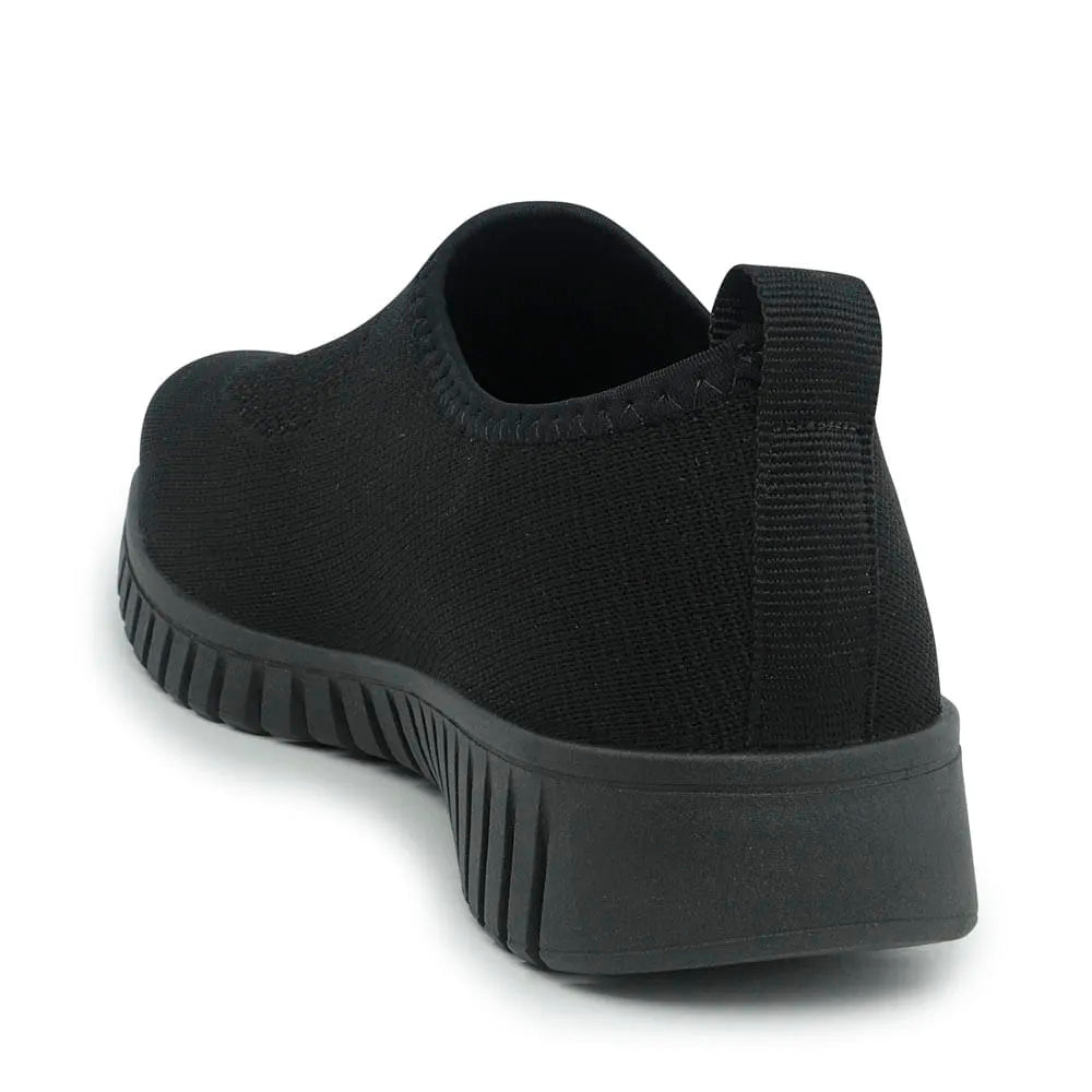 TENIS SLIP ON PRETO TRICOT