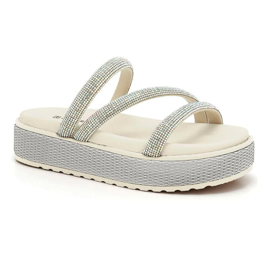 TIRA PRONTA TIRA MEIA CANA OFF WHITE * PALMILHA DE MONTAGEM PALMILHA COCONUT * CAPA DE SOLA RAFIA METAL PLUS PRATA * SOL