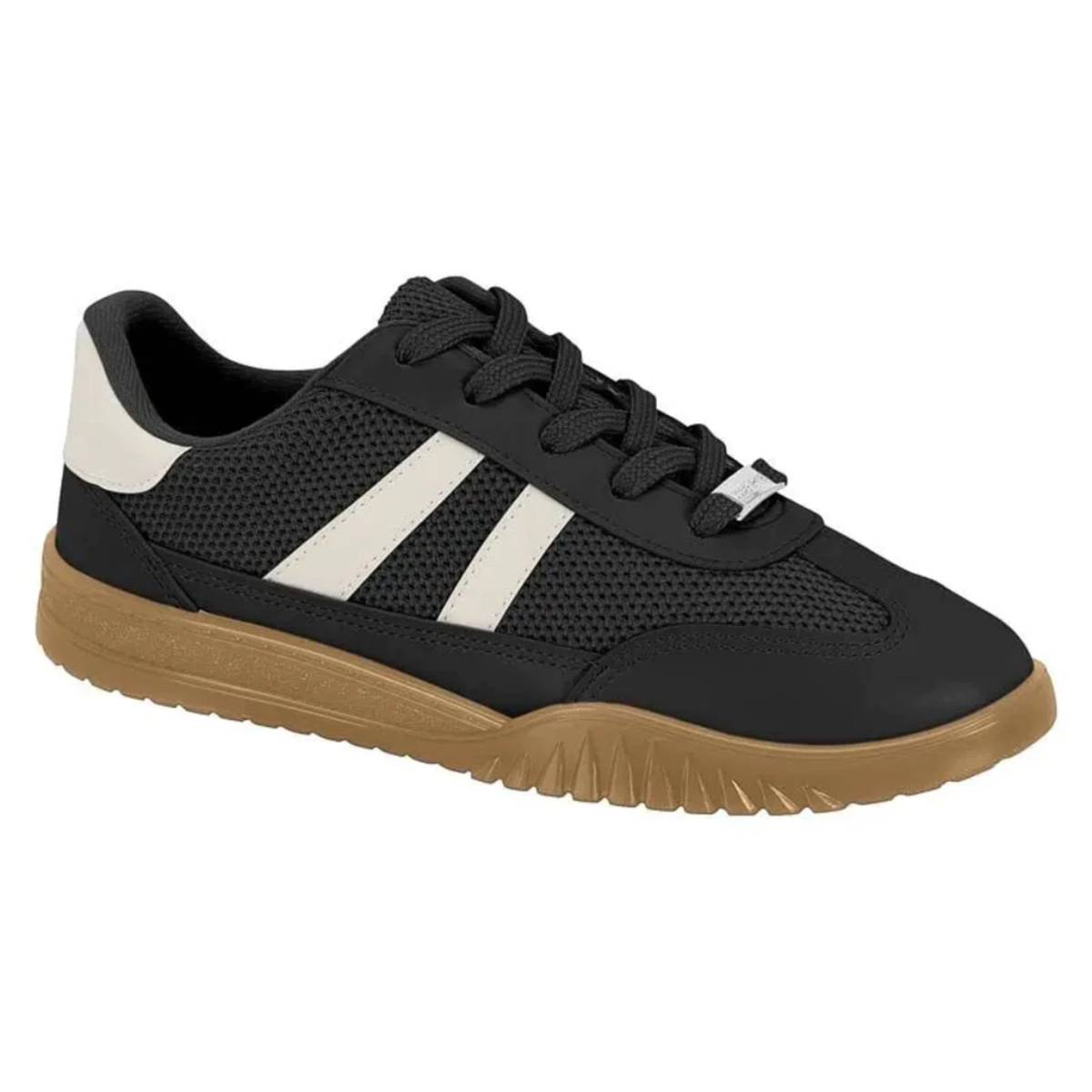 SAPATO CASUAL FEM TEXTIL PRETO 01/BRANCO OFF 526 5817.104.21504.35404-TECIDO TAIWAN/NAPA SARDENHA NEO