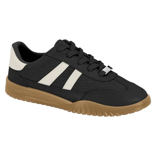 SAPATO CASUAL FEM TEXTIL PRETO 01/BRANCO OFF 526 5817.104.21504.35404-TECIDO TAIWAN/NAPA SARDENHA NEO