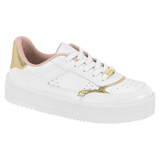 SAPATO CASUAL SINT. BRANCO 99/DOURADO 5782.312.17118.17165-NAPA SARDENHA NEO/METALIZAD PREMIUM