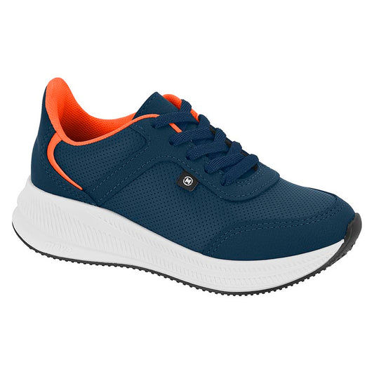 SAPATO CASUAL CABEDAL SINTETICO MARINHO 488/LARANJA 864 2841.217.28324.82650-NAPA SOFT CONFY MIC/NP FLOT RUS NEO