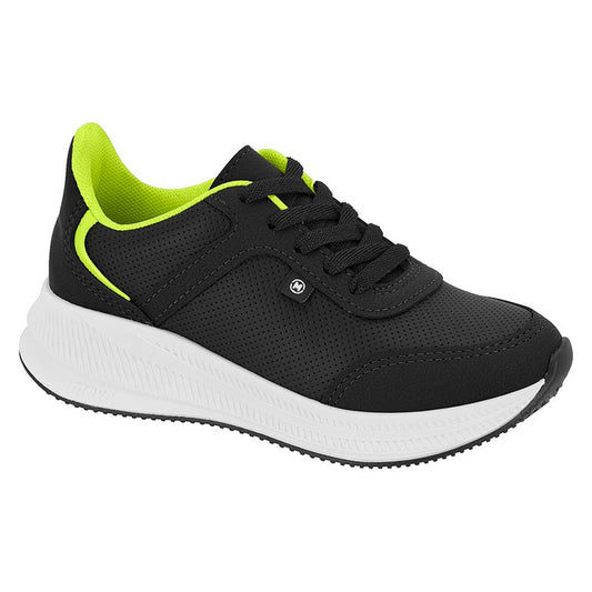 SAPATO CASUAL CABEDAL SINTETICO PRETO 01/AMARELO NEON 705 2841.217.28324.62700-NAPA SOFT CONFY MIC/NP FLOT RUS NEO