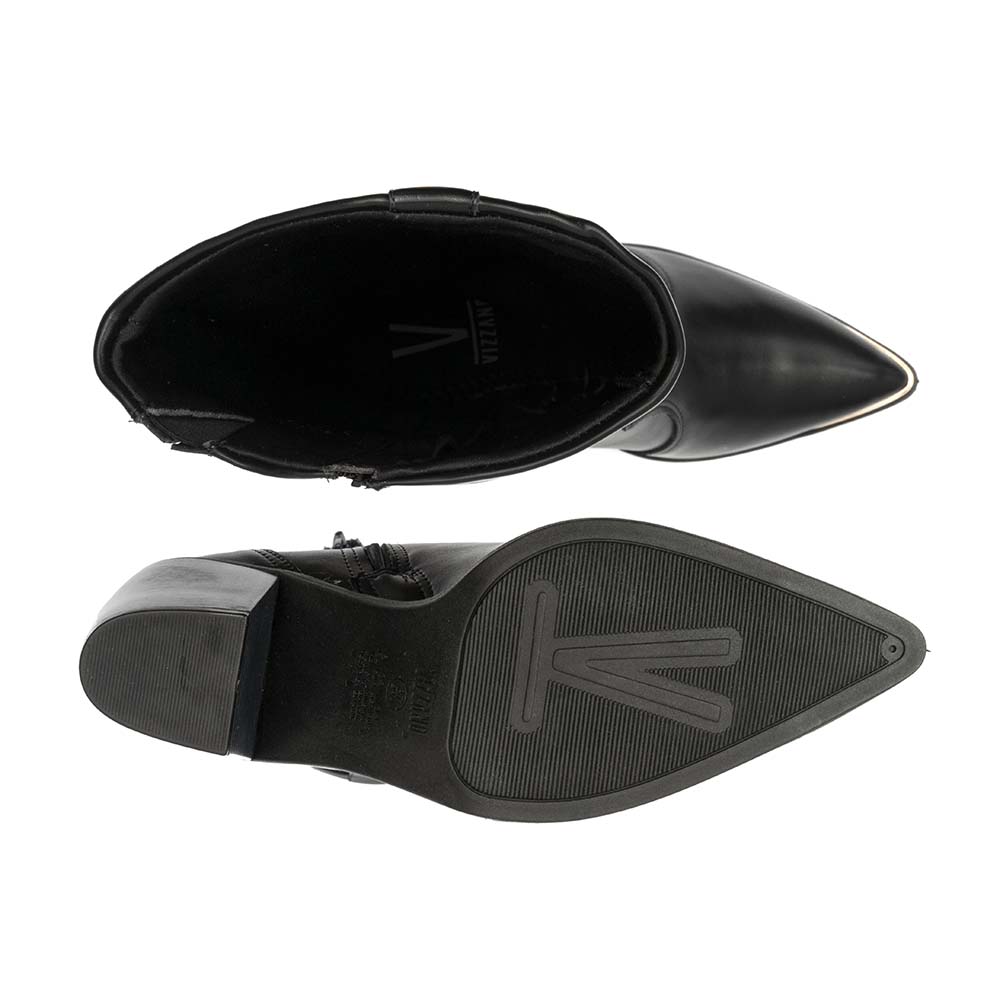 Bota Feminina Cano Longo Salto Grosso Preto