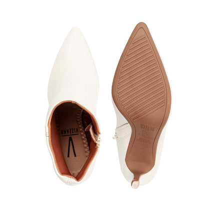 Bota Feminina Vizzano Salto Fino Off White
