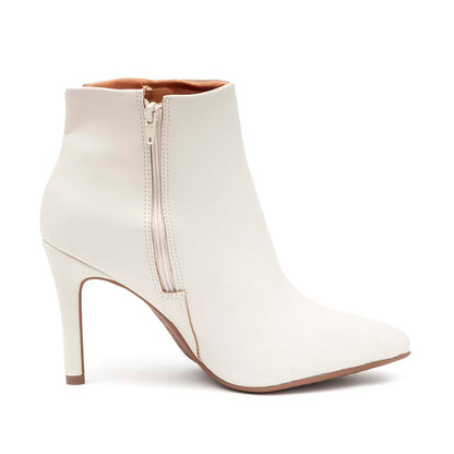 Bota Feminina Vizzano Salto Fino Off White