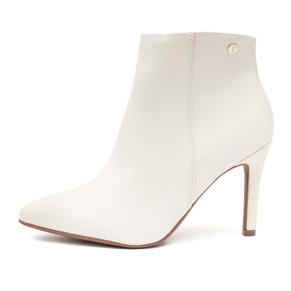 Bota Feminina Vizzano Salto Fino Off White