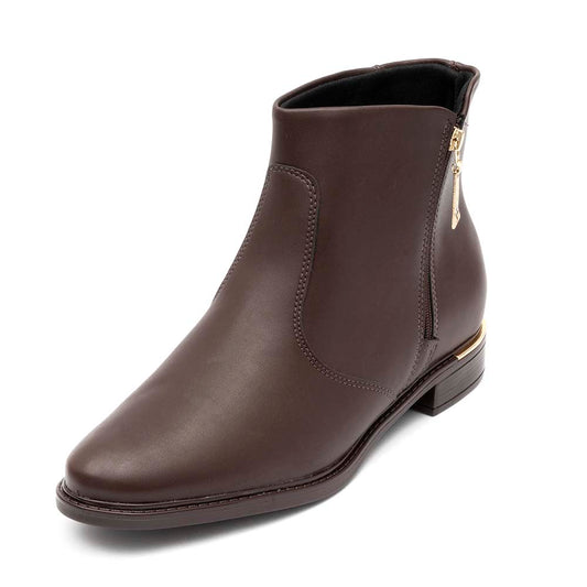 Bota Feminina Vizzano Ziper Café