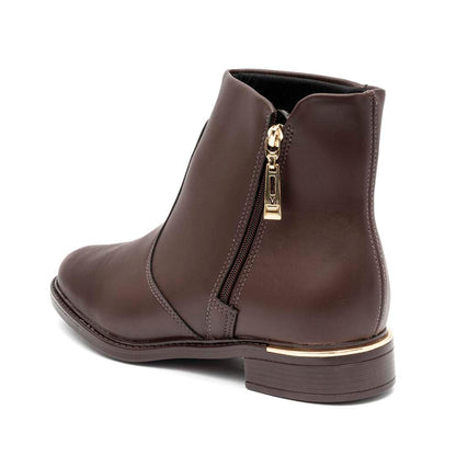 Bota Feminina Vizzano Ziper Café
