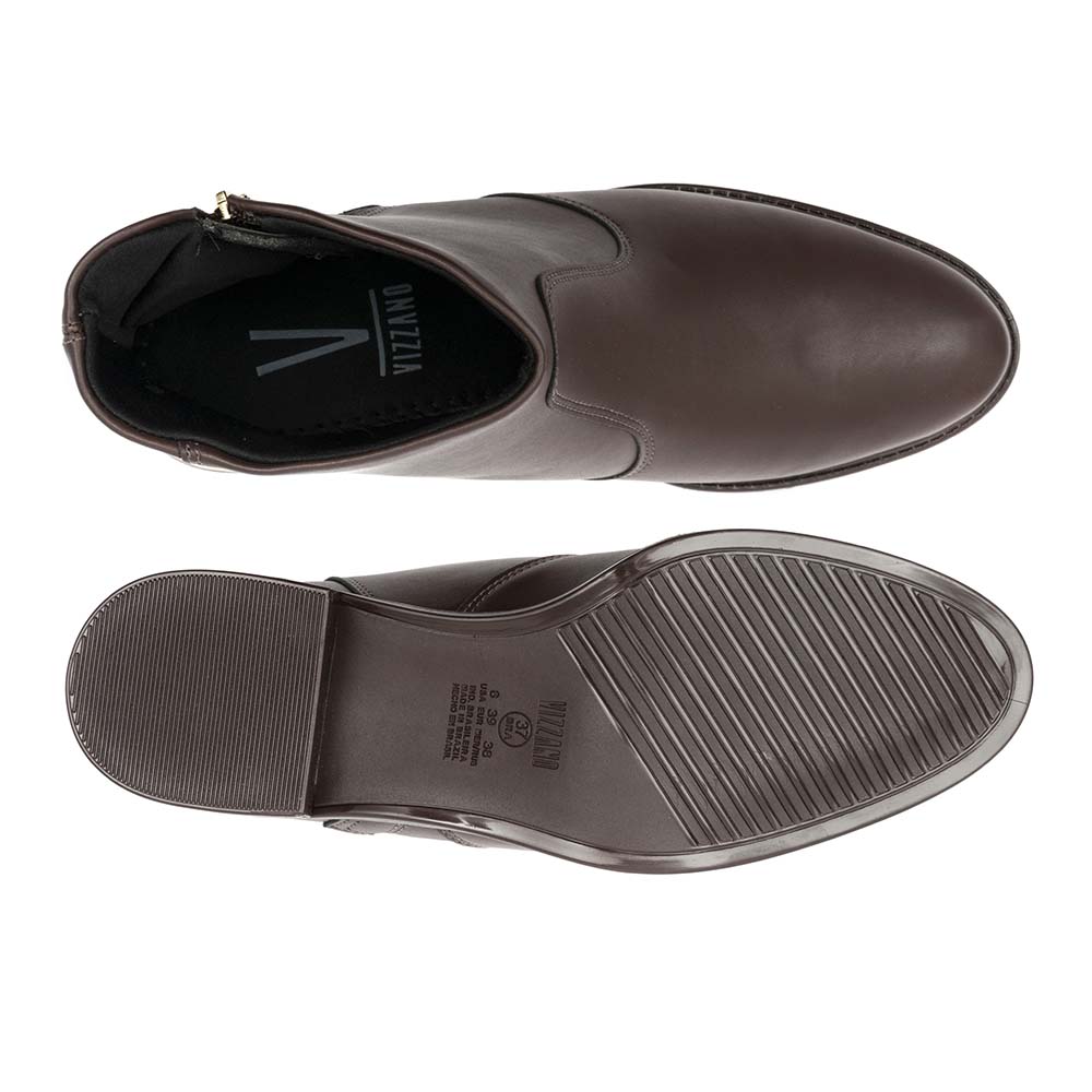 Bota Feminina Vizzano Ziper Café