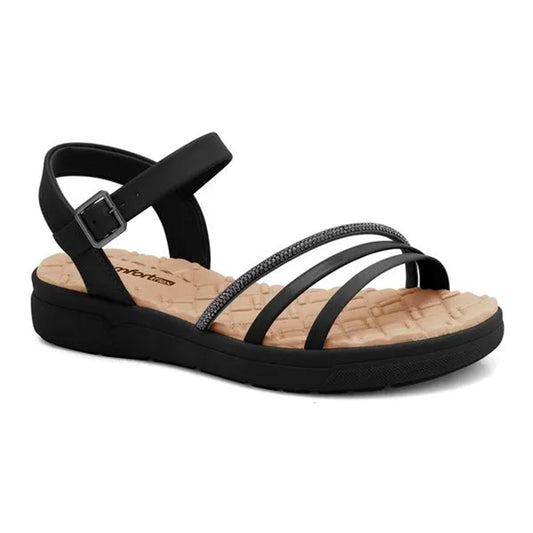 SANDALIAS EM SINTETICO FEMININA SOLADO SINTETICO - NP PLUS/PTO