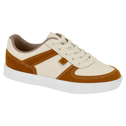 SAPATO CASUAL INFANTIL   CABEDAL SINTETICO BRANCO OFF 526/CARAMELO 787 2801.168.17063.65891-NAPA FLOTER RUSTICO NEO/CAMU