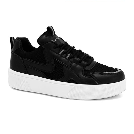 TENIS ESPORTIVO EM TEXTIL FEMININO SOLADO SINTETICO - CABEDAL CRYSTAL/PTO