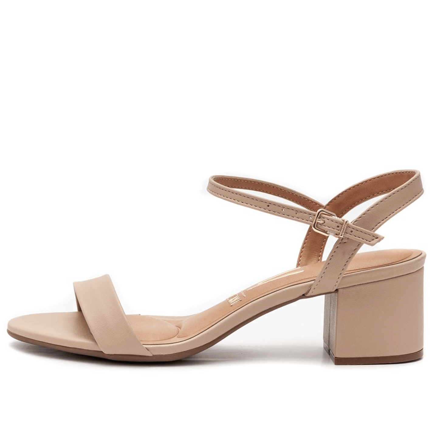 Sandália Vizzano Salto Grosso Bege Feminina