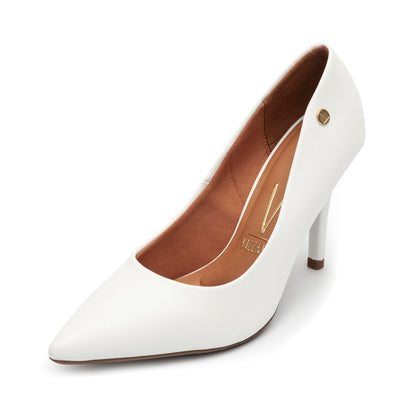 Scarpin Vizzano Salto Fino Glitter Branco