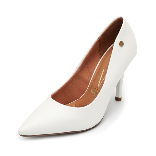 Scarpin Vizzano Salto Fino Glitter Branco