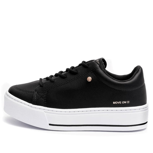 Tênis Ramarim Preto Sola Alta Branco Atacador Preto Feminino Move On